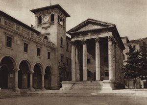 İtalya: Polo, Tempio Augusteo (s / b fotoğraf) by Kurt Hielscher