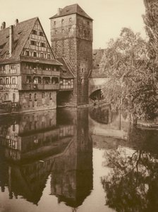 Nürnberg, Der Henkersteg; Nürnberg, "Henkersteg" (s/b fotoğraf) by Kurt Hielscher
