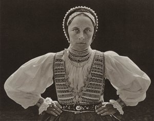 Romanya: Ghinda, Sakson kadın (s / b fotoğraf)