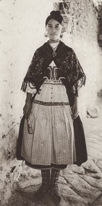 İspanya: Lagartera Kostümü, Toledo Eyaleti (s/b fotoğraf)