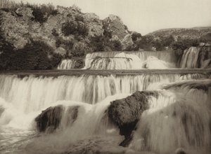 Yugoslavya: Krka Şelalesi (s/b fotoğraf) by Kurt Hielscher