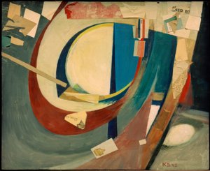 Resim soyut Skoyen II by Kurt Schwitters