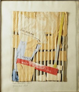 Yeşil ve kırmızı (Yeşil ve Kırmızı) Kolaj, Kurt Schwitters (1887-1948) 1947 Özel Koleksiyon by Kurt Schwitters
