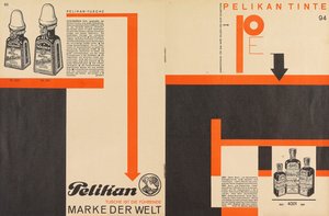 Merz 11 Pelikan Mürekkebi reklamı, 1924. by Kurt Schwitters