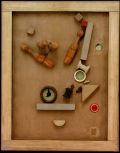 Merzbild 46 A. Koni resmi by Kurt Schwitters