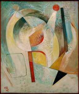 kırmızı daire by Kurt Schwitters