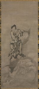 Taoist Ölümsüzler ile Hotei, 1600