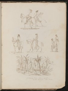 At sırtında askerlerin dört çalışması by Lady Butler