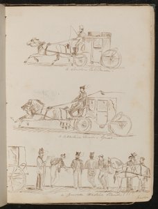 "Bir Londra taksi şoförü", "bir Cittadine Sürücüsü - Cenova" ve "Bir Ceneviz Cittadine standı" çalışmaları, "26/61 Haziran" tarihli by Lady Butler