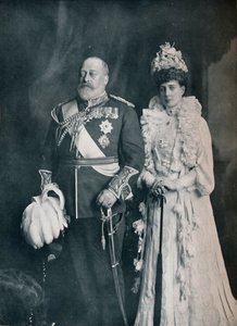 Kral Edward VII, Kraliçe Alexandra ile birlikte, c1908 1911 by Lafayette