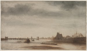 Orléans'ın Loire'dan görünümü by Lambert Doomer