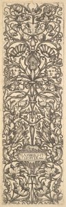 Merkezde keçilerin üzerinde putti bulunan şamdan, yakl. 1525-50. by Lambrecht Hopfer