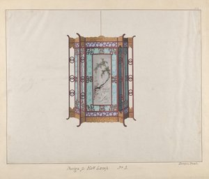 Bir Salon Lambası için Tasarım, ca. 1800-1810. by Lamqua