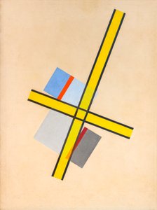 Sarı çarpı Q VII by Laszlo Moholy Nagy