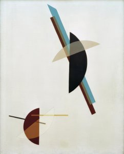 beyaz bir arka plan üzerinde by Laszlo Moholy Nagy