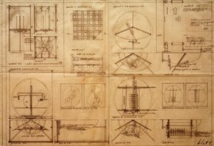 Bir elektrik sahnesinin ışık desteği by Laszlo Moholy Nagy