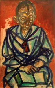 İsimsiz (denizci Miklós, kitap okuyor) by Laszlo Moholy Nagy