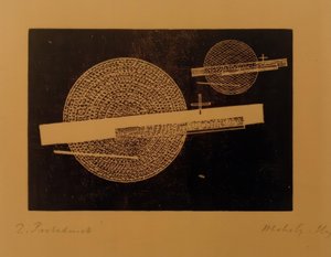 Adsız (çubuklu iki daire) by Laszlo Moholy Nagy