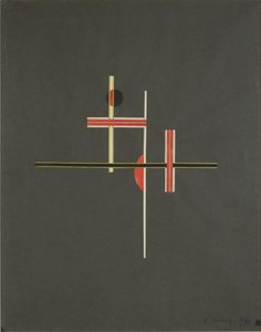 Kırmızı ve siyah dengesi, 1922 by Laszlo Moholy Nagy