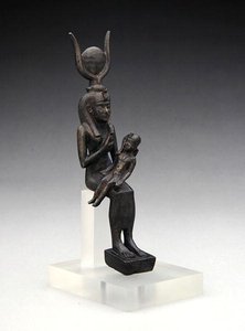 Harpocrates ile İsis, MÖ 7.-4. yy (bronz) by Late Period Egyptian