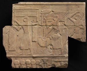 Mezar Ekipmanı Taşıyan Adamlar, MÖ 667-647 by Late Period Egyptian