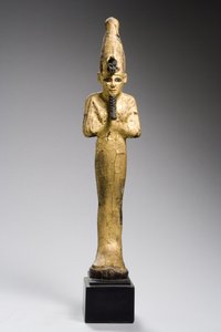 Osiris, Geç Hanedan Dönemi, MÖ 664-332 (bronz işlemeli yaldızlı ahşap) by Late Period Egyptian