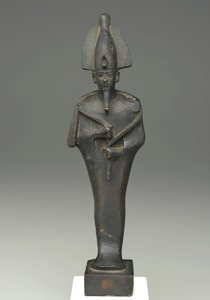 Ayakta duran mumya biçimli Osiris figürü, MÖ 664-332 (bronz) by Late Period Egyptian