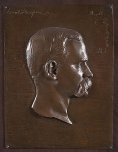 Portrait Relief of Dr. Stimson, c.1880 (bronze) by Launt Thompson