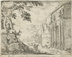 Bir zafer takı harabelerinde ressam Kalıntıları olan İtalyan manzaraları (dizi başlığı)