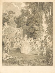 Venedikli kızlar by Laurent Cars after Antoine Watteau