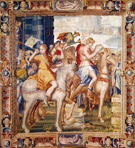 Heraut sürme. Artemise Tarihinden Perde. Laurent Guyot (1756-1806) ve Henri Lerambert (yaklaşık 1540/1550-1608) tarafından faubourg Saint Marcel