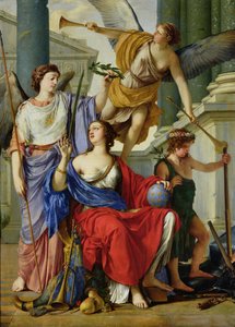 Avusturya Anne Naipliği Alegorisi (1601-1666) 1648 by Laurent de la Hyre