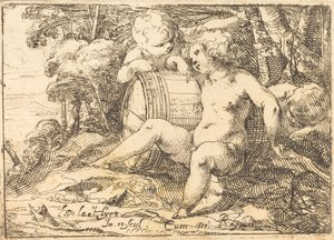 Üç Bacchic Çocuk by Laurent de la Hyre