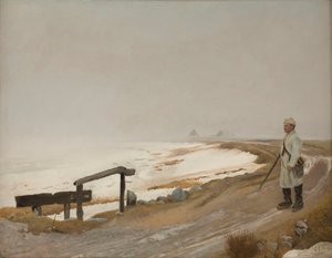Sisli kış günü. Karrebæksminde by Laurits Andersen Ring