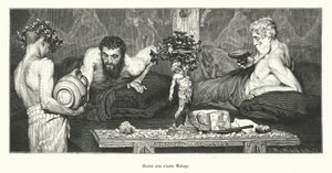 Yunan Şarabı (gravür) by Lawrence (after) Alma Tadema