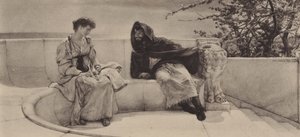Eski Hikaye (fotogravür) by Lawrence (after) Alma Tadema