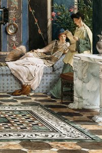 Orada Olmayanın Mektubu, 1871 by Lawrence Alma Tadema