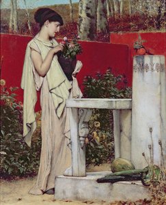 Vazoda Çiçek Olan Kadın by Lawrence Alma Tadema
