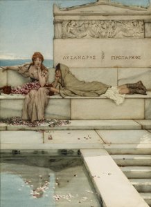 Xanthe ve Phaon, 1883 (kağıt üzerinde wc) by Lawrence Alma Tadema