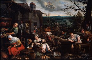 The Seasons dizisinden Kasım, 16. yüzyılın sonu veya 17. yüzyılın başı by Leandro Bassano