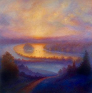 Misty View, 2023 (tuval üzerine yağlıboya) by Lee Campbell