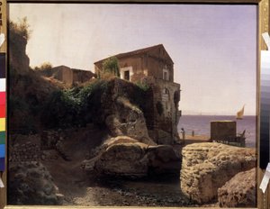 Capri adasında (İtalya) Balıkçının evi. (Capri Adası