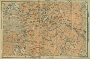Berlin Merkezi Haritası, bir seyahat rehberinden Baedeker
