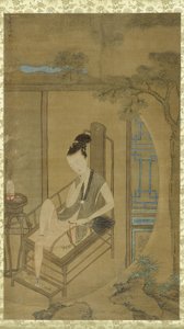 Fantazi Kuran Kadın, Qing hanedanı, Kangxi dönemi, c.1700-22 by Leng Mei
