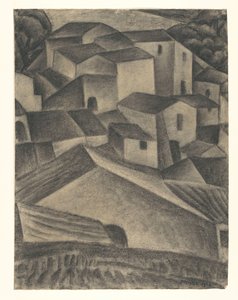 Bir İtalyan Köyündeki Evler by Leo Gestel (signed by artist)