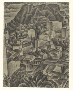 İtalyan dağ köyü by Leo Gestel (signed by artist)