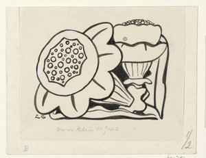 iki çiçek by Leo Gestel (signed by artist)