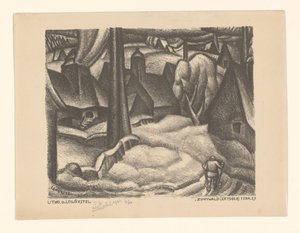 Zinnwald (Ertsgebergte) (nesne üzerindeki orijinal başlık) by Leo Gestel (signed by artist)