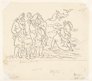 Yıkananlar (kroki) by Leo Gestel