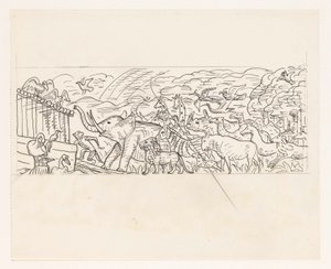 Nuh'un gemisine binen hayvanlar by Leo Gestel